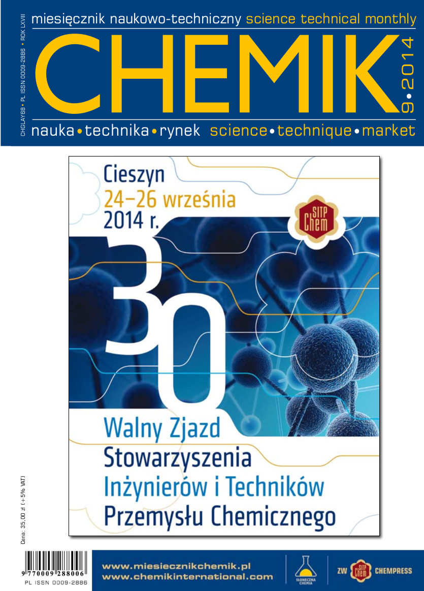 Link do karty katalogowej czasopisma: Chemik: organ Centralnego Zarządu Przemysłu Chemicznego w Polsce