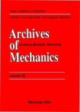 Link do karty katalogowej czasopisma:  Archives of Mechanics