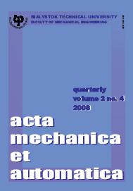 Link do karty katalogowej czasopisma: Acta Mechanica et Automatica